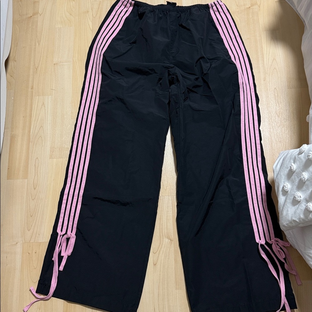 PacSun Black and Pink Track Pants